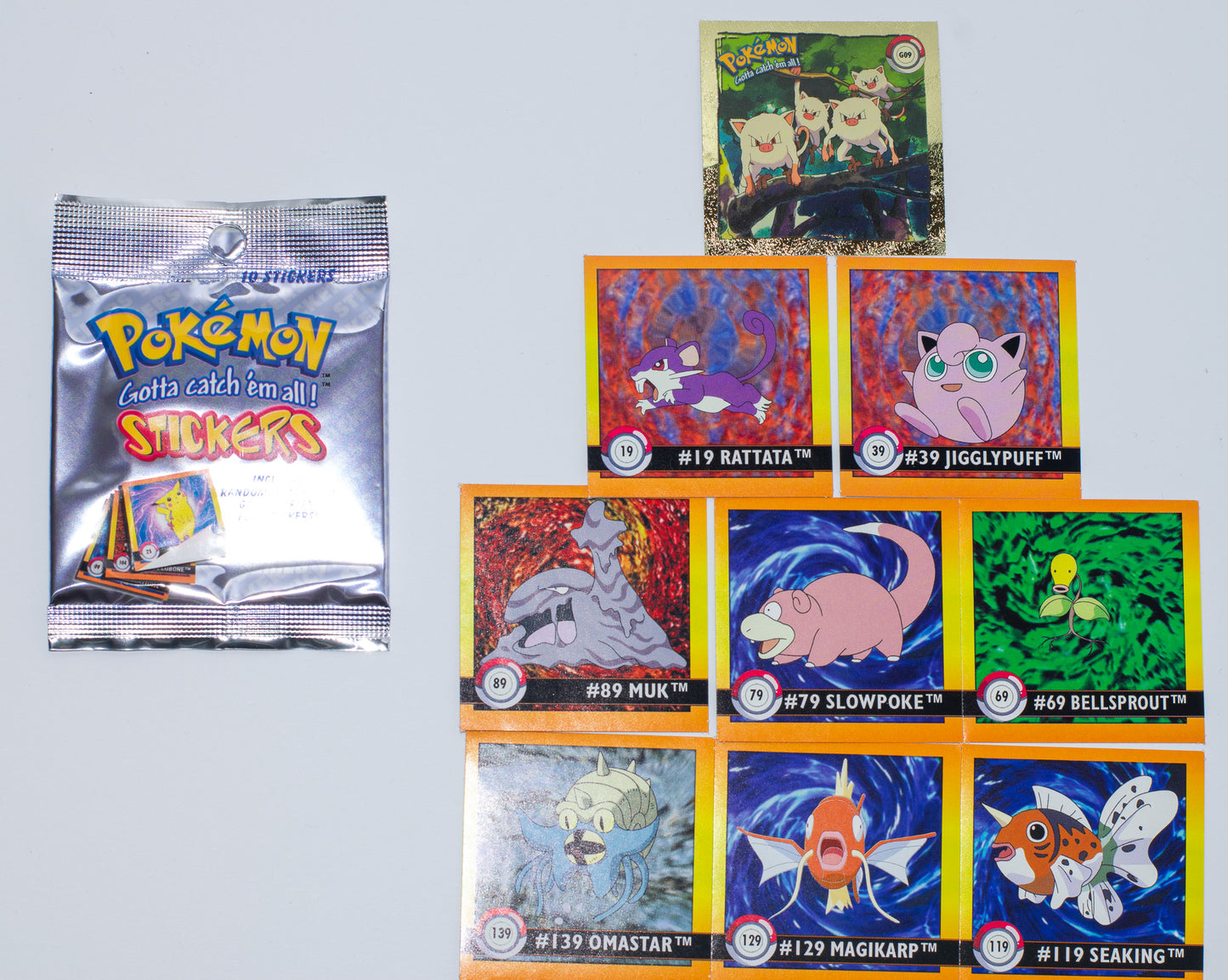 Pokémon Artbox Sticker Series 1 – Vintage Display mit 30 Tüten (1999)