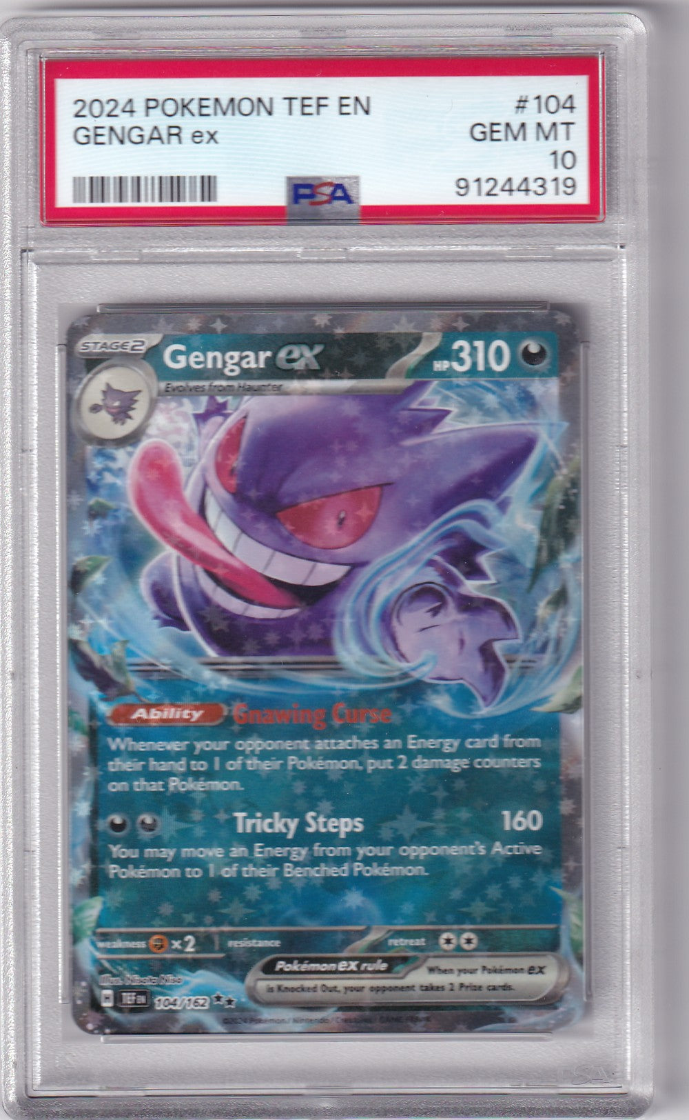 PSA 10 Gengar ex – Temporal Forces #104/162 – Holo Rare | Englisch