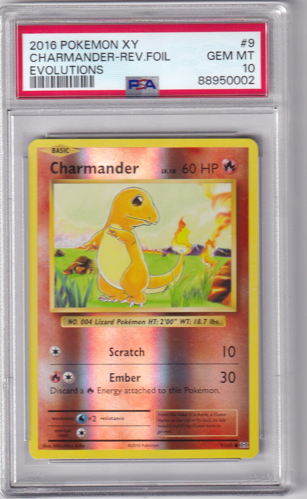 PSA 10 Glurak, Glutexo & Glumanda – Evolutions #11/#10/#9 – Reverse Foil Set | Englisch