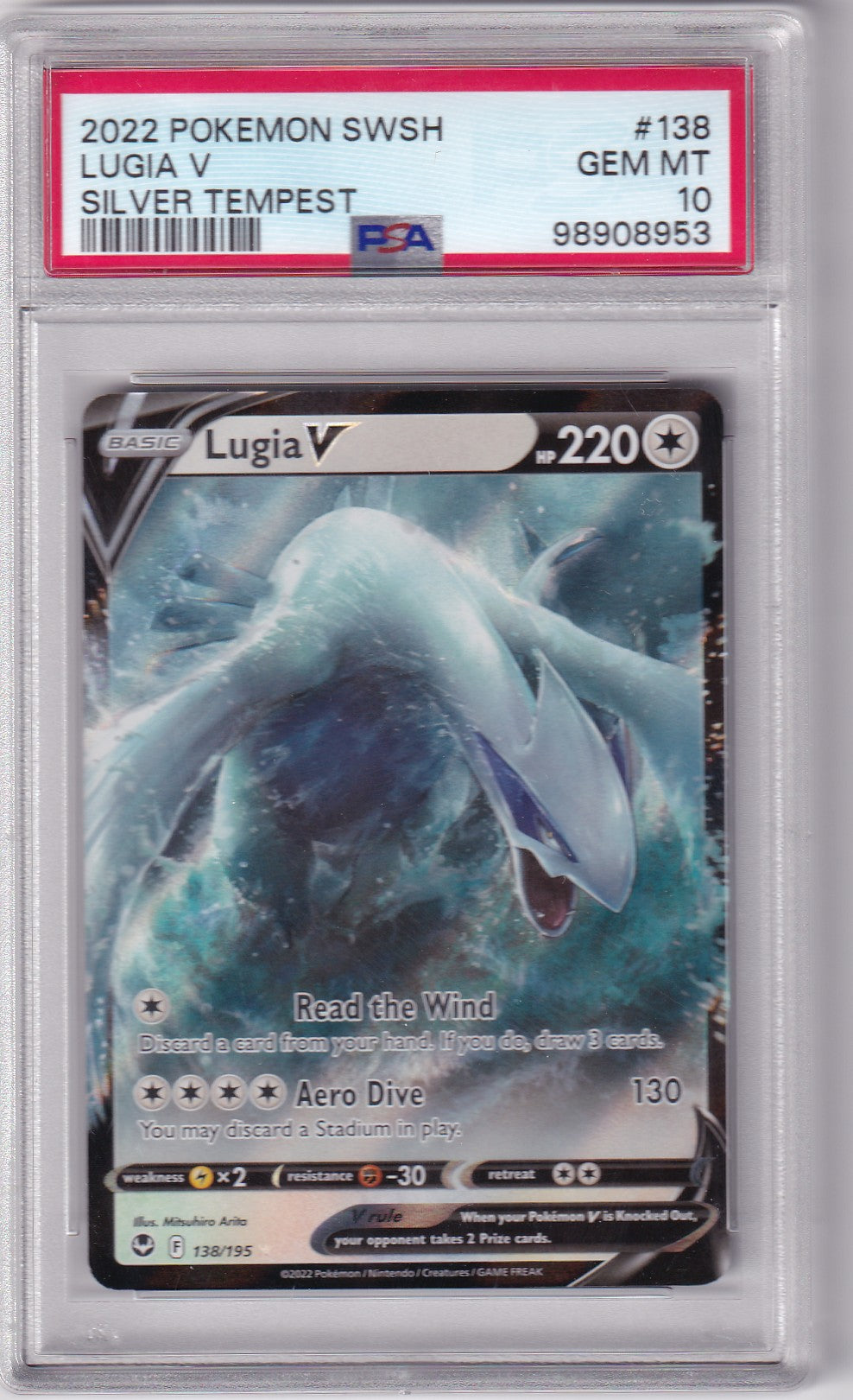 PSA 10 Lugia V – Silver Tempest #138/195 – Holo Rare | Englisch