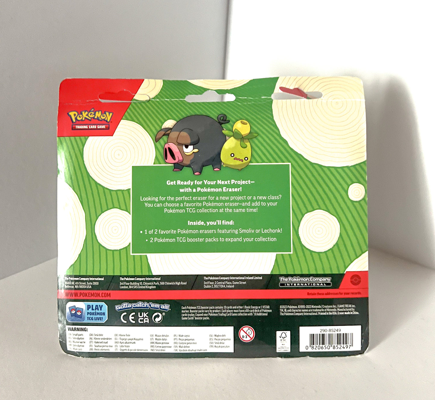 Pokémon TCG Eraser Blister – Scarlet & Violet Edition | 1 von 2 Designs (Olini oder Ferkuli)