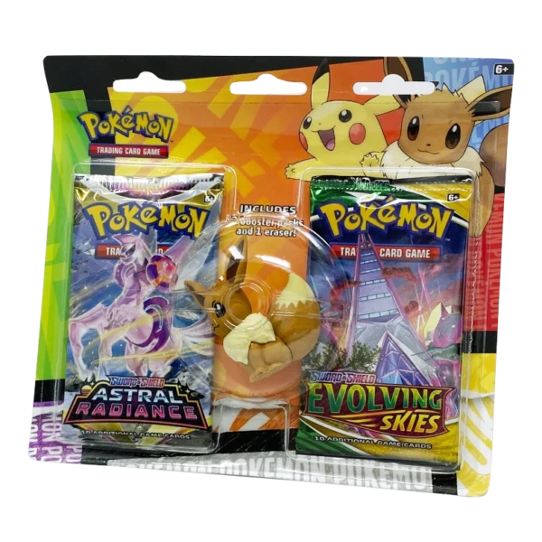 Pokémon Eraser Blister – Pikachu oder Evoli Edition | Evolving Skies & Astral Radiance | Back to School Special