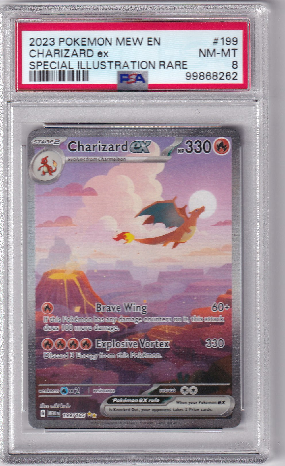 PSA 8 Glurak ex – Pokémon 151 #199/165 – Special Illustration Rare | Englisch