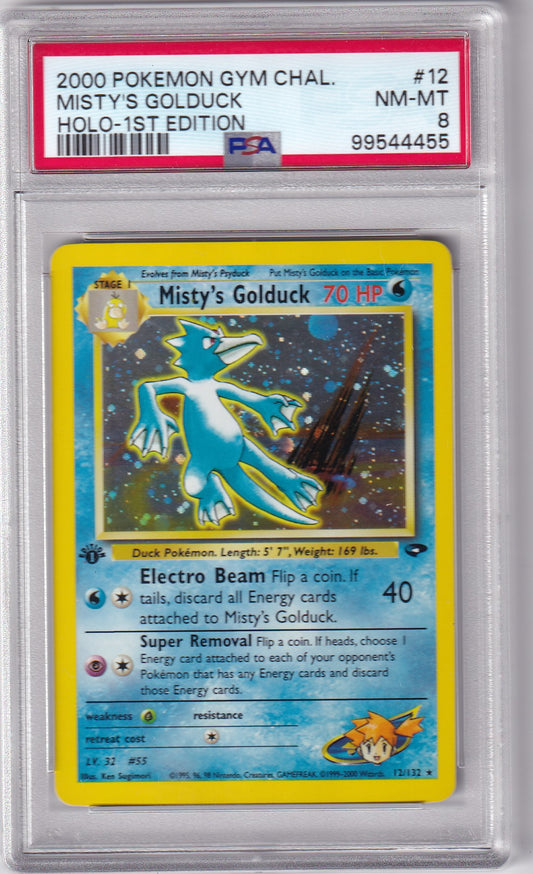 PSA 8 Misty’s Golduck – Gym Challenge #12/132 – Holo 1st Edition | Englisch