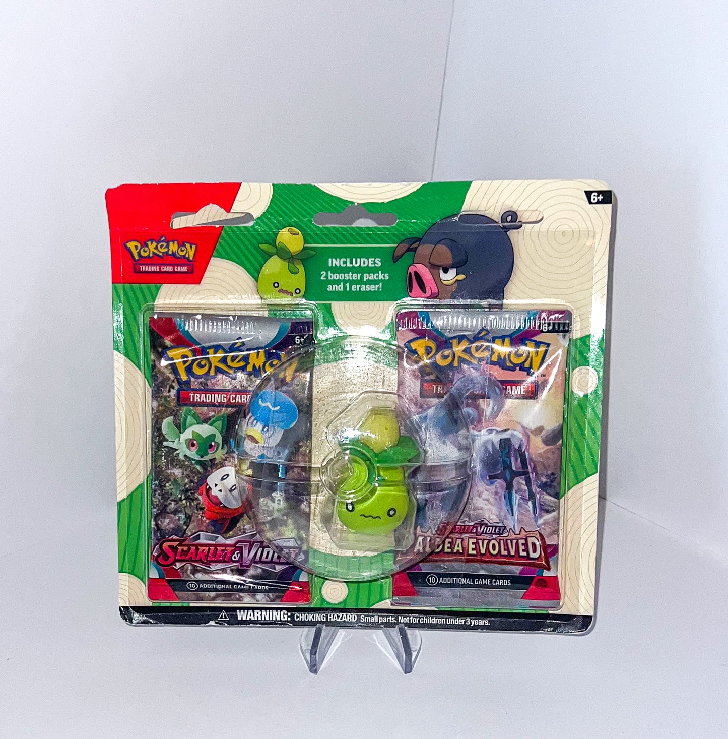 Pokémon TCG Eraser Blister – Scarlet & Violet Edition | 1 von 2 Designs (Olini oder Ferkuli)