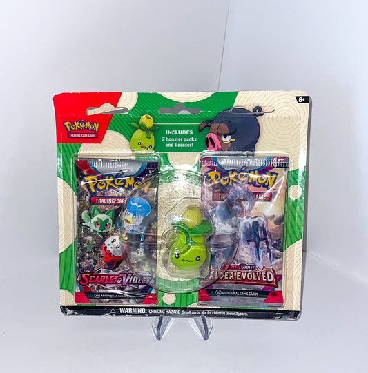 Pokémon TCG Eraser Blister – Scarlet & Violet Edition | 1 von 2 Designs (Olini oder Ferkuli)